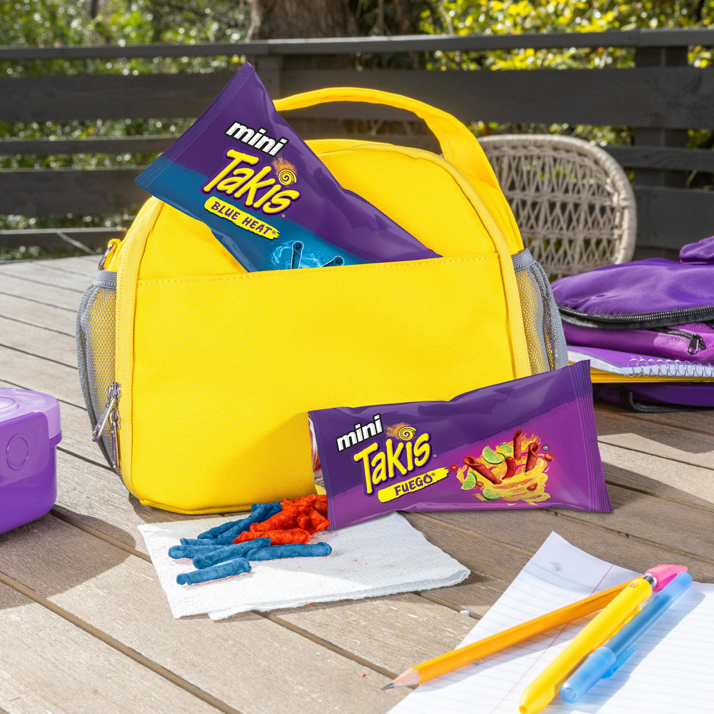 Takis Mini Original rolled tortilla bag emphasizes crunchy texture for quick cravings