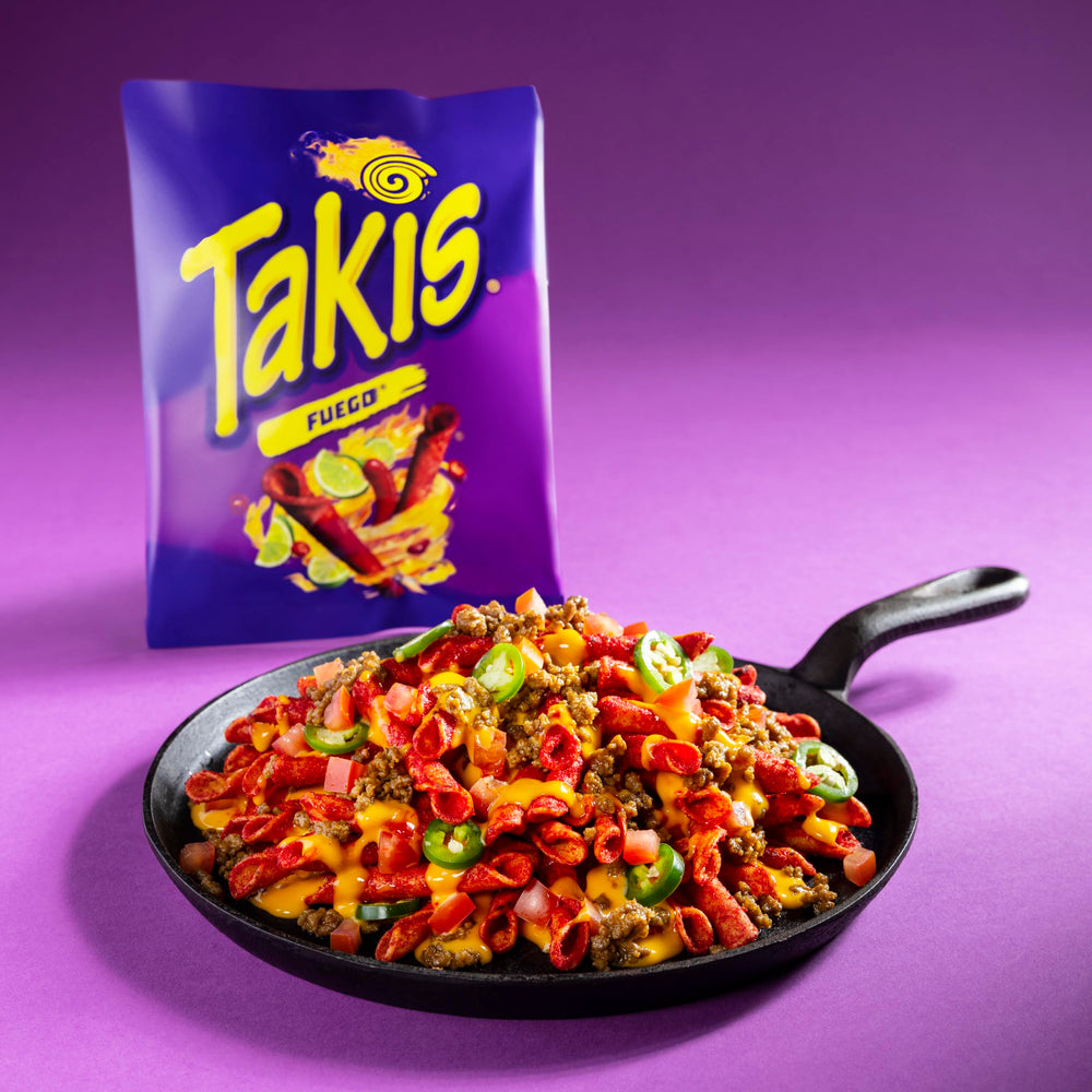 Takis party setup, snack tray ready for guests.