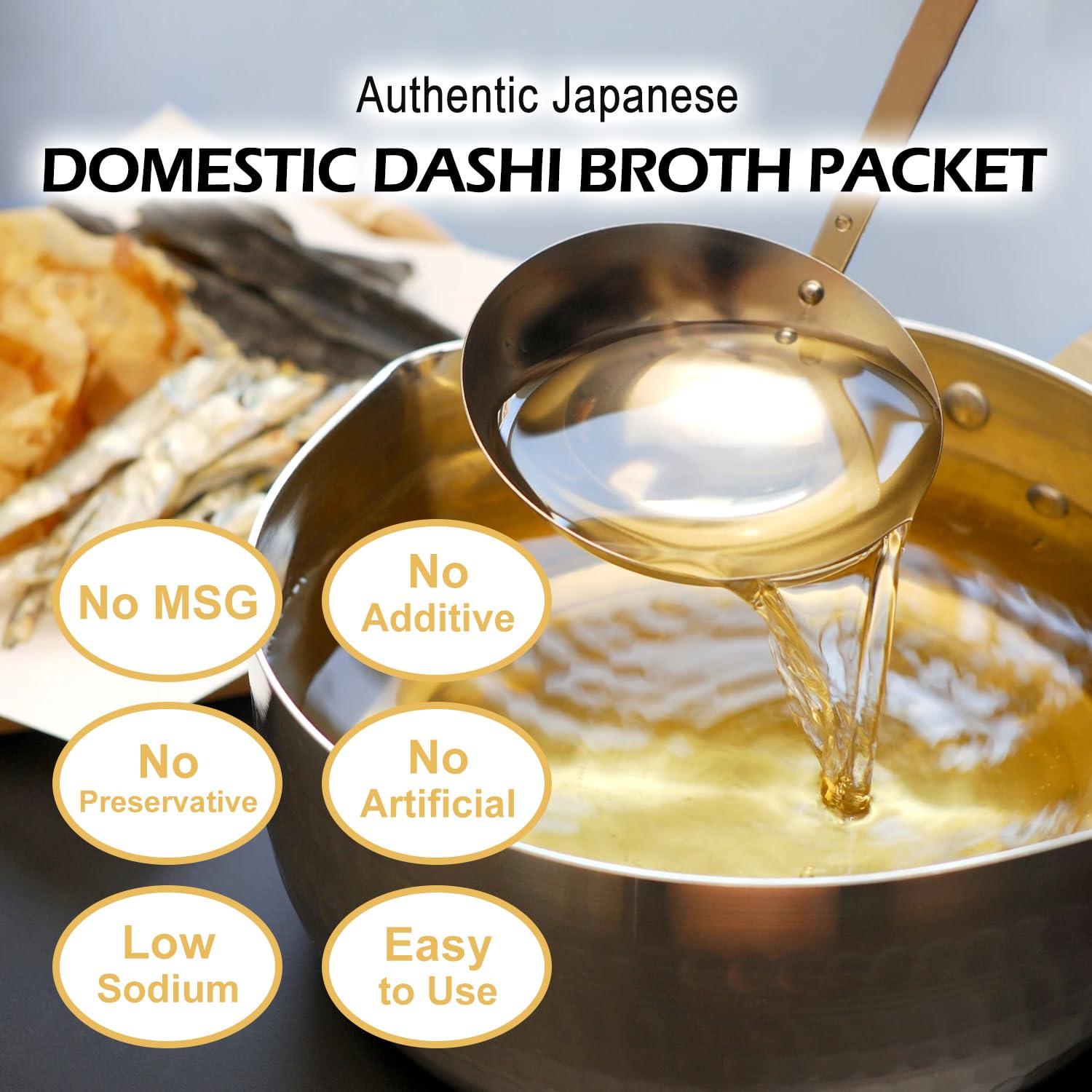 Talcufon Dashi stock ingredients featuring bonito, kombu, shiitake for depth.
