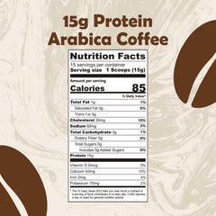 Talcufon Just Whey Protein Coffee mix ready to stir with water.