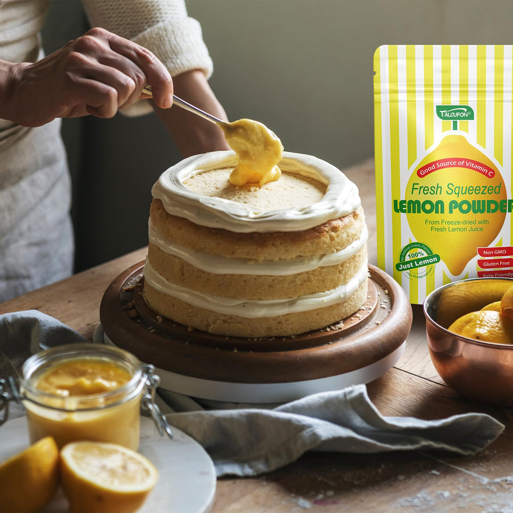 TALCUFON lemon powder for drinks enhances smoothies with citrus brightness.