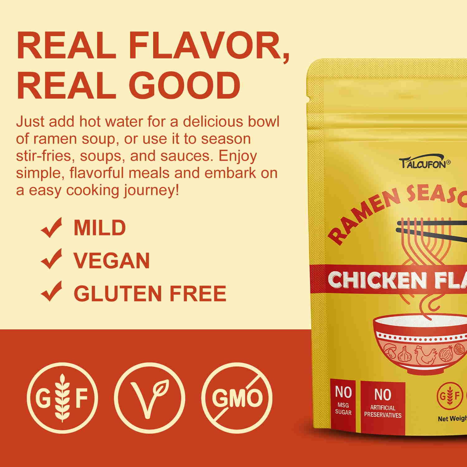 Talcufon low-sodium ramen broth shows 200 mg per serving.