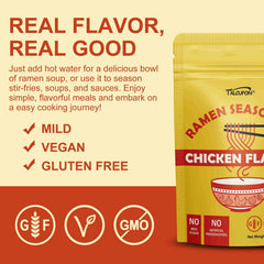 Talcufon low-sodium ramen broth shows 200 mg per serving.