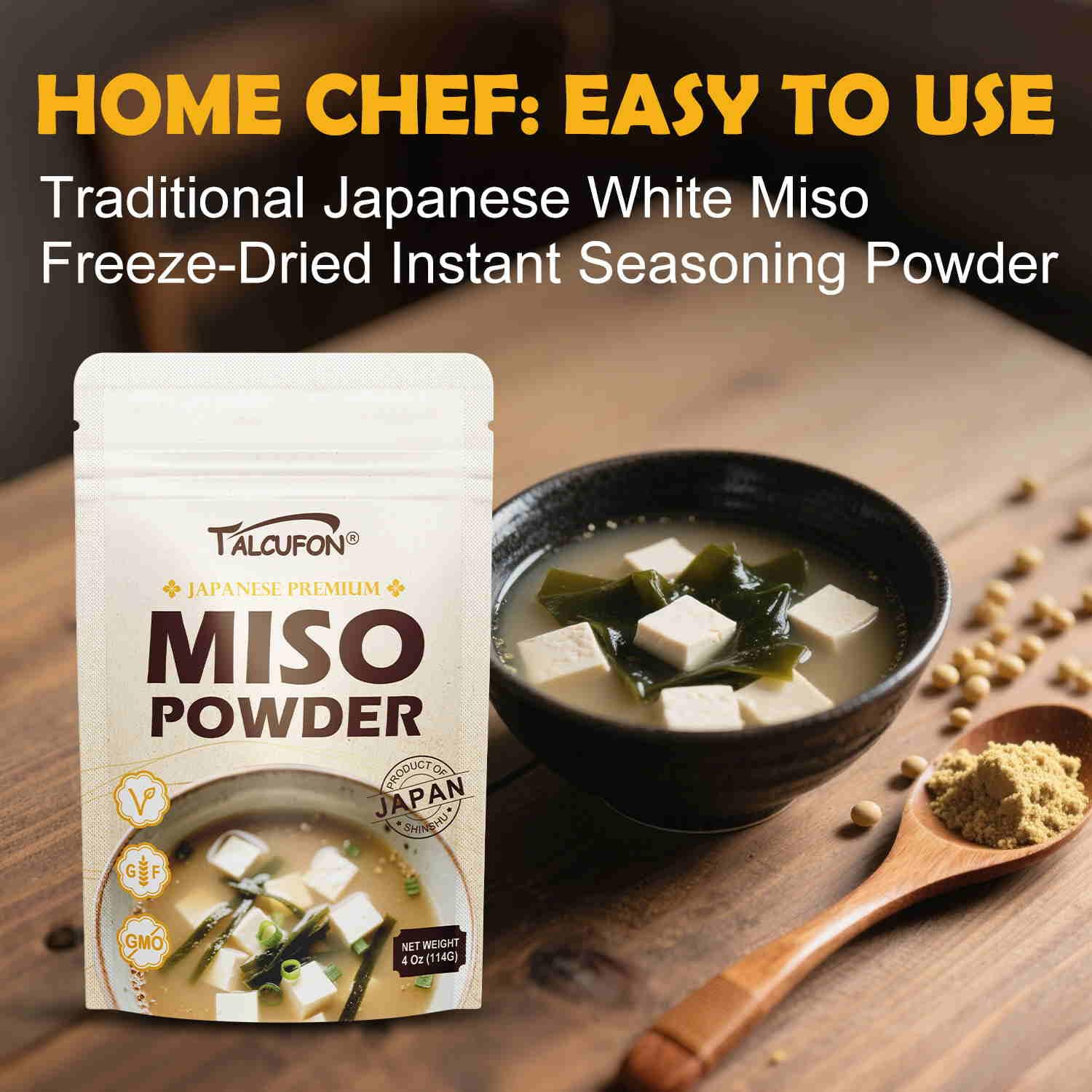 TALCUFON Miso Powder whisked into a stir-fry for umami depth.
