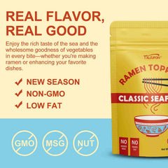 Talcufon ramen toppings ready-to-use shot, saves time in meals.