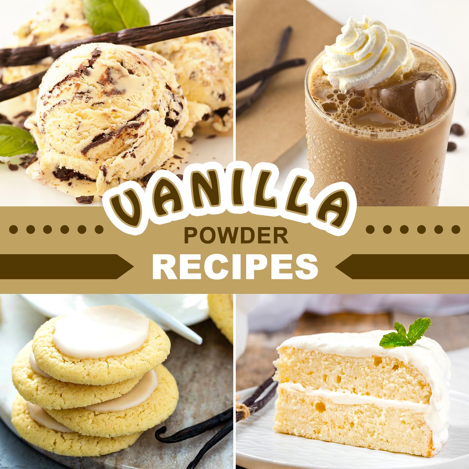 Talcufon vanilla powder in baked goods shot emphasizes flavor depth