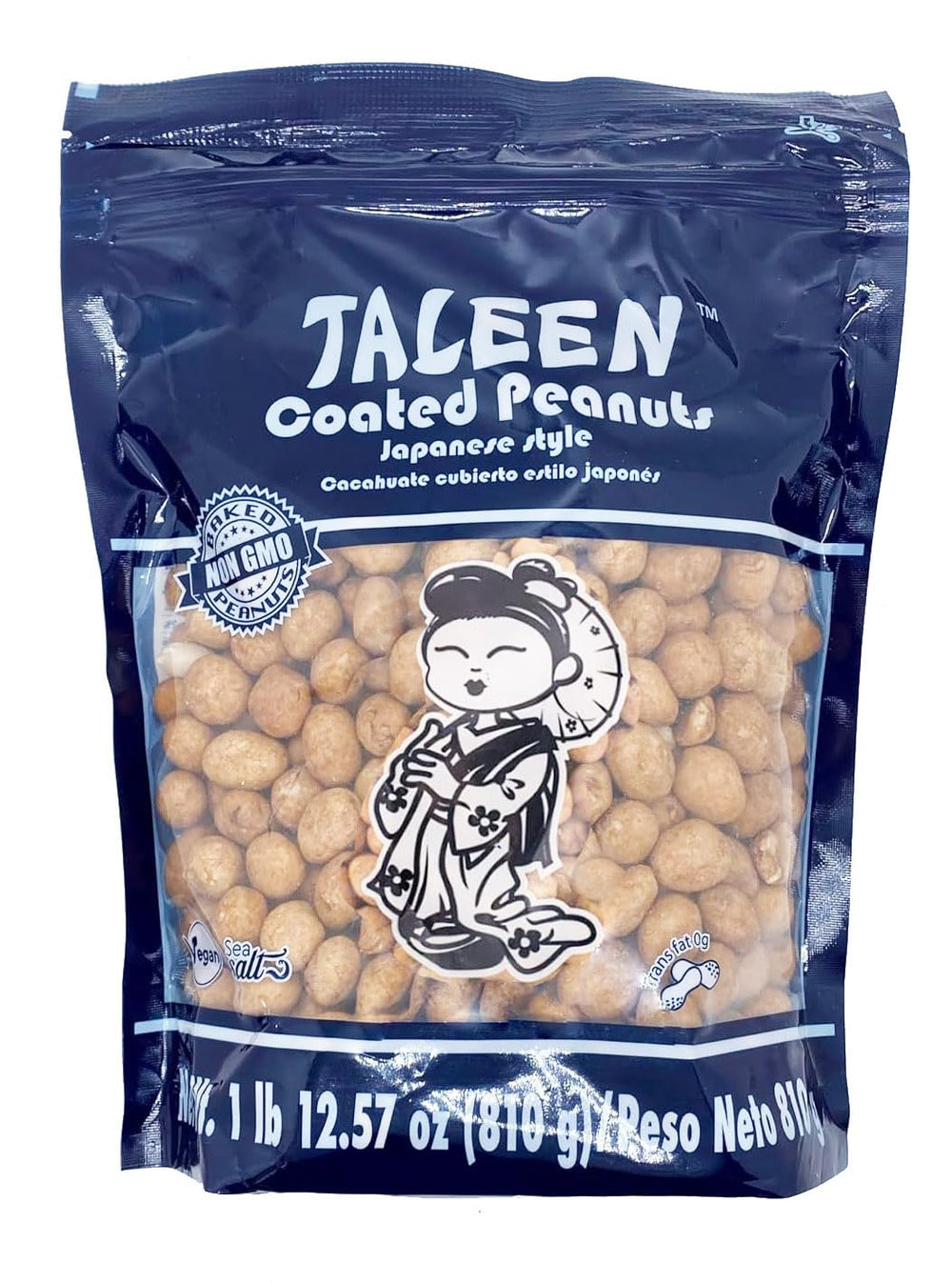 TALEEN coated peanuts Japanese Style pack shot highlights a baked vegan snack option.