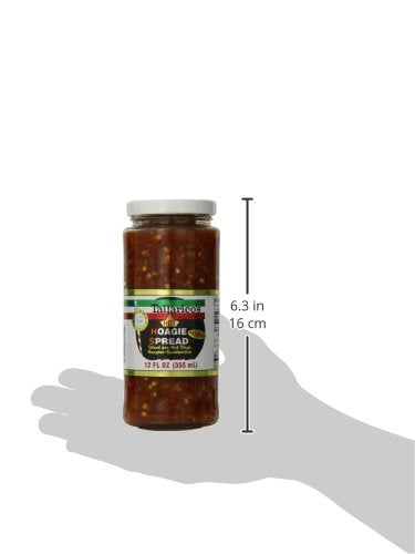 Tallarico's Hot Hoagie Spread jar with spoon illustrates versatility.