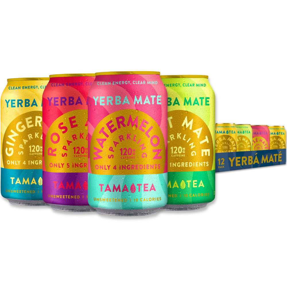 Tama Tea Ginger Yerba Mate can, crisp energy and flavor