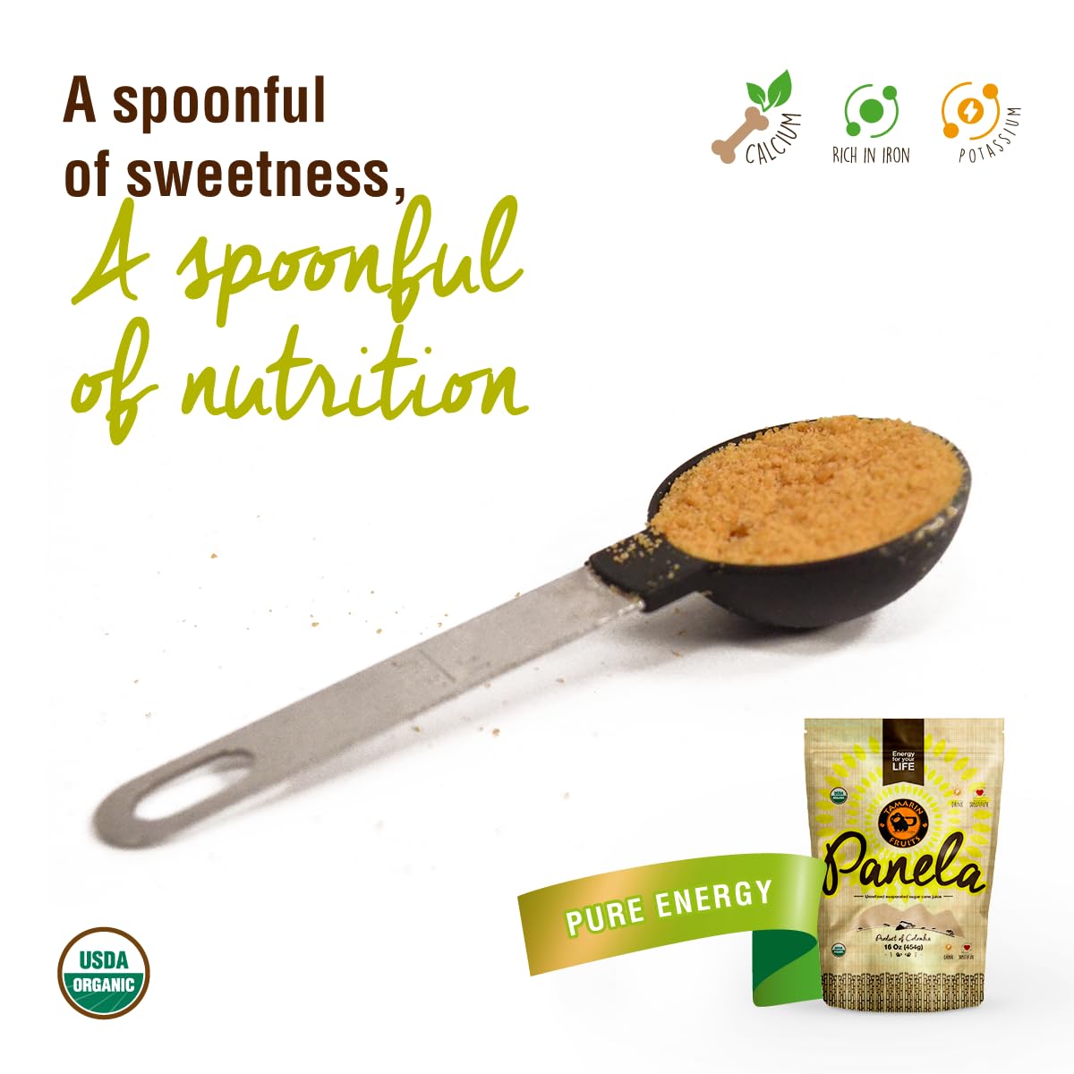 Tamarin Fruits Panela jar close-up for baking and sweetening