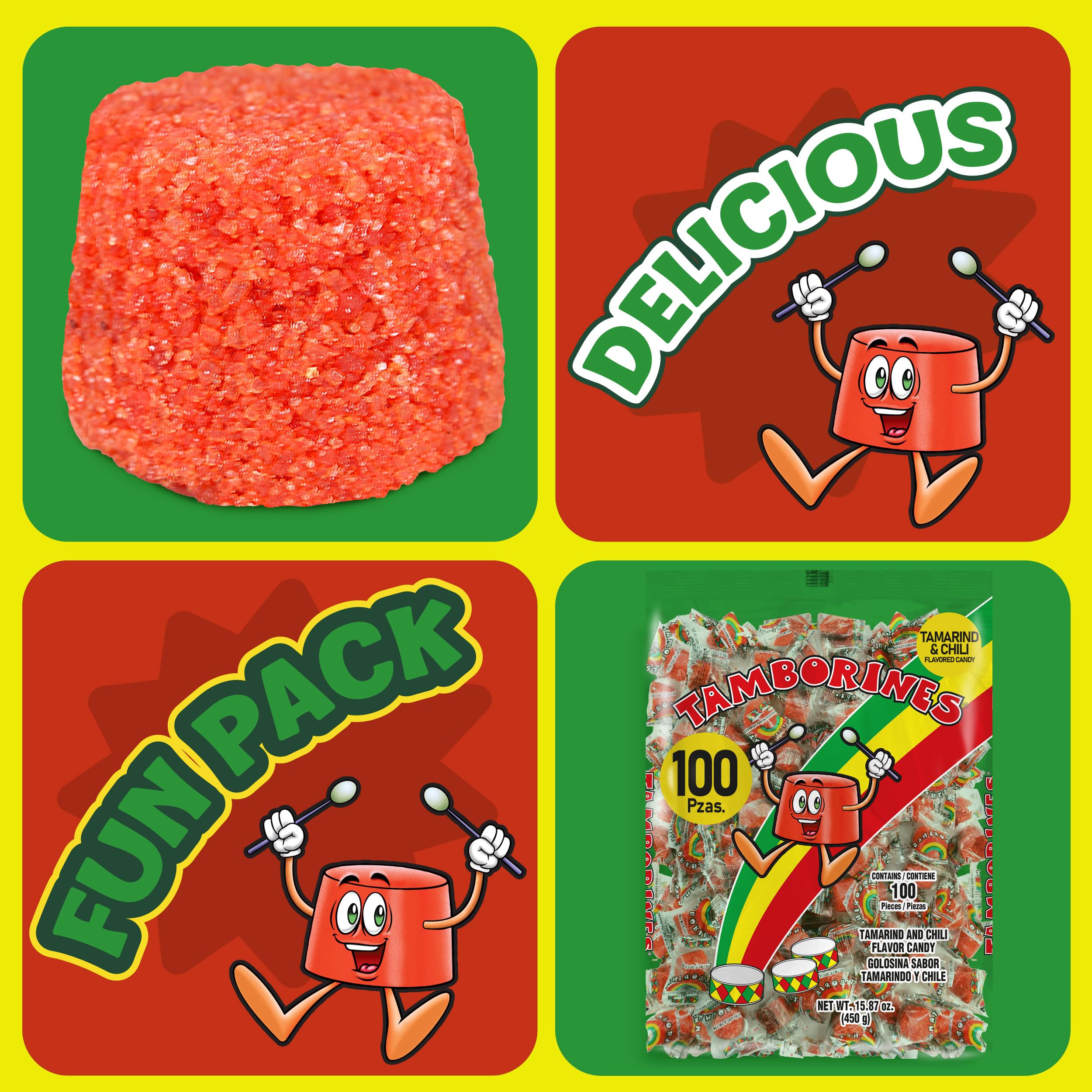 Tamborines Enchilados quick snack on the go with hygienic wrappers.