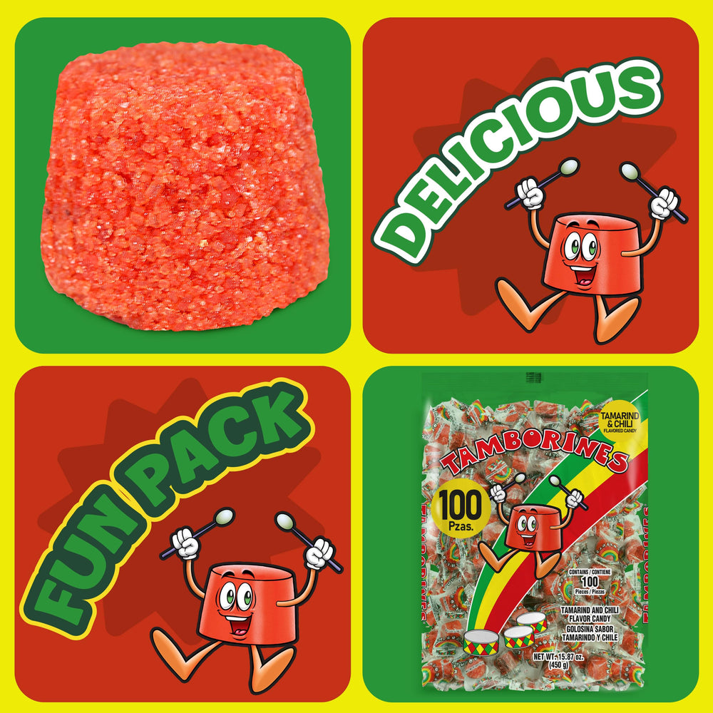 Tamborines Enchilados quick snack on the go with hygienic wrappers.