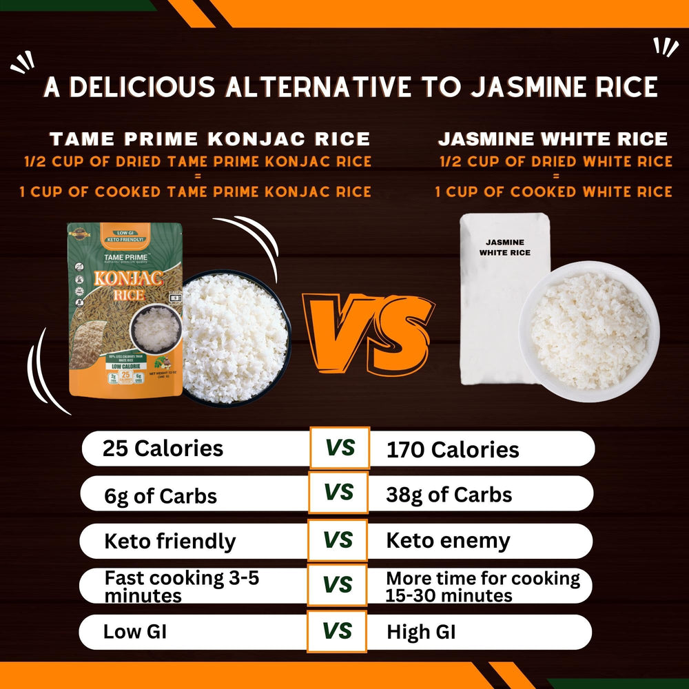 Tame Prime low-gi rice-substitute for versatile meal prep.