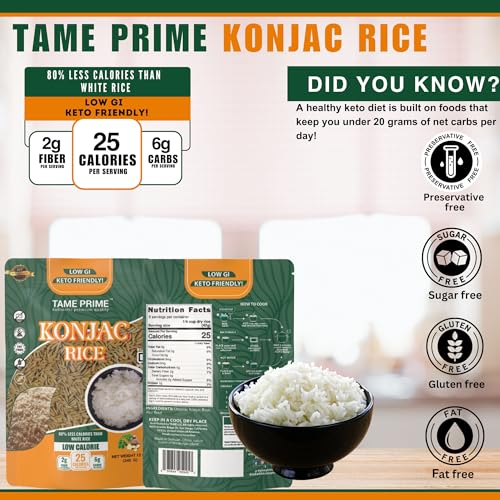 Tame Prime Shirataki rice cooking-setup shows simple preparation and saucy results.