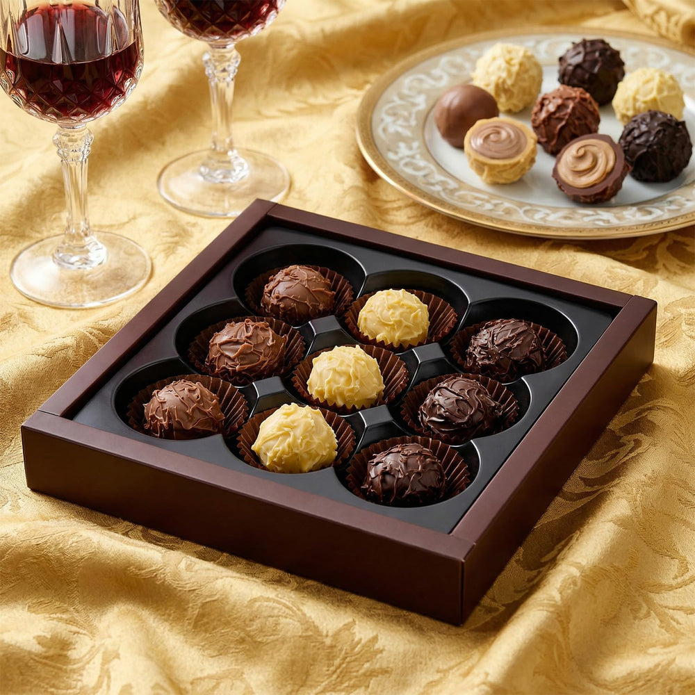 TAMMZEE dark chocolate hazelnut praline truffle rich and luxurious