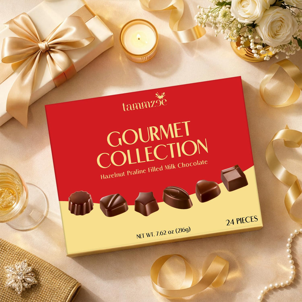 Tammzee elegant chocolate presentation box elevates any dessert table.