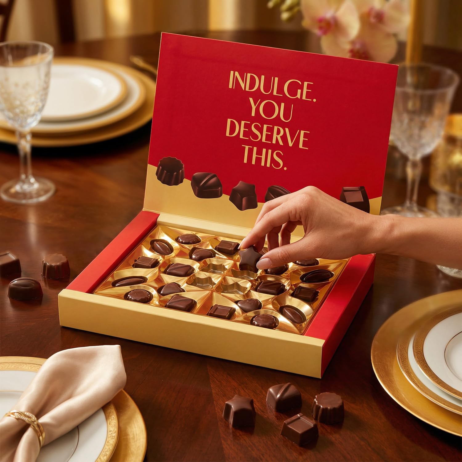 Tammzee luxury chocolate assortment adds elegance to celebrations.