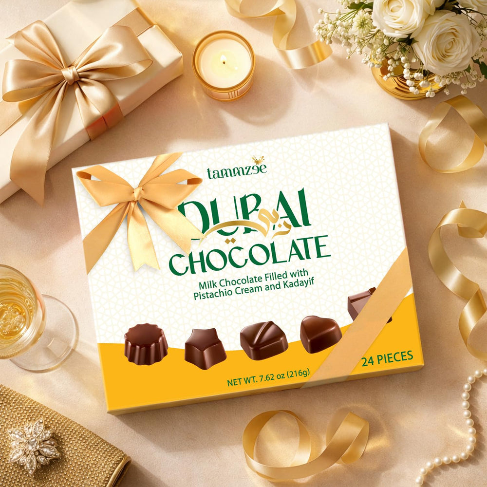 TAMMZEE Dubai chocolate sharing collection invites friends to savor together.