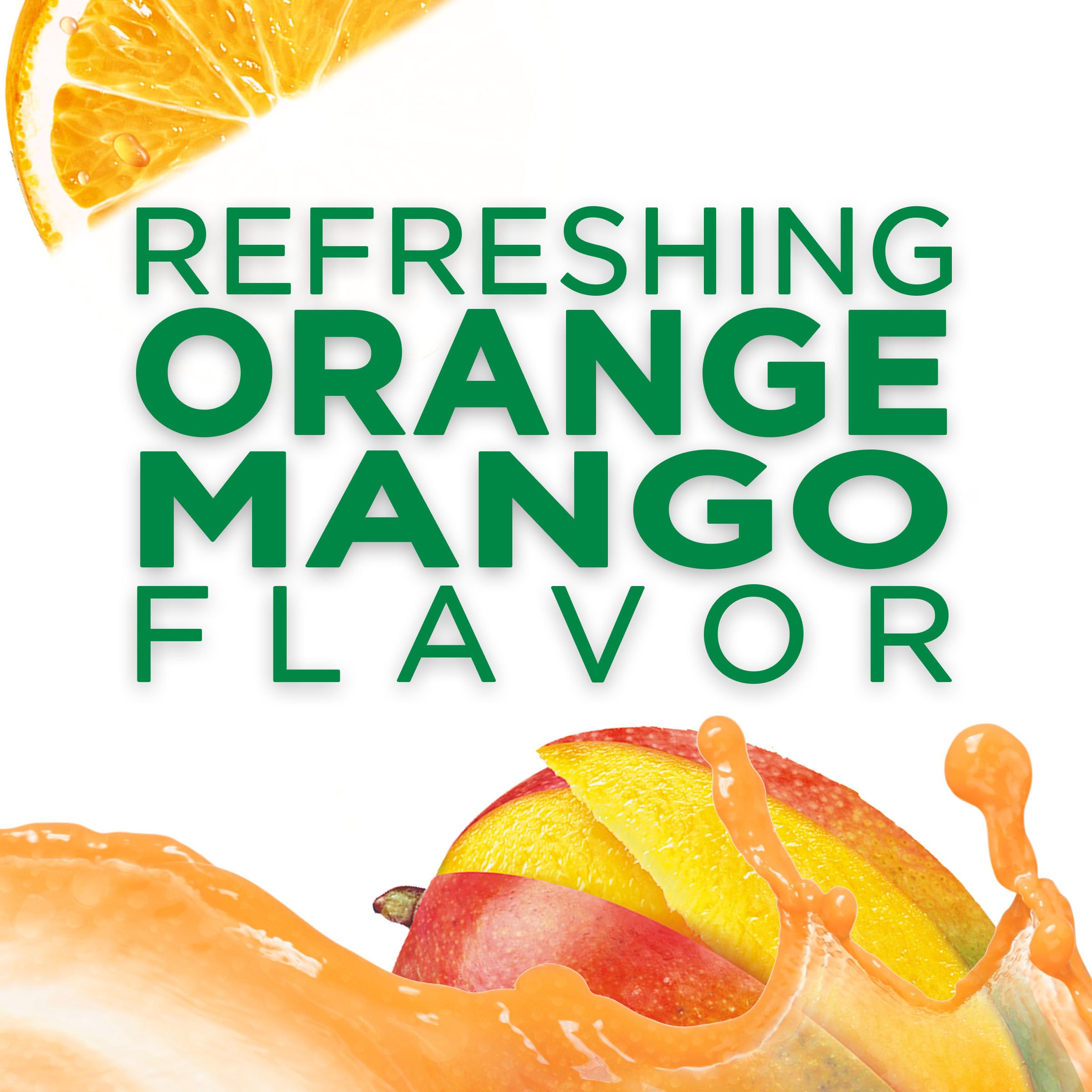 Illustration of the quick-start guide for Tang Orange Mango preparation.
