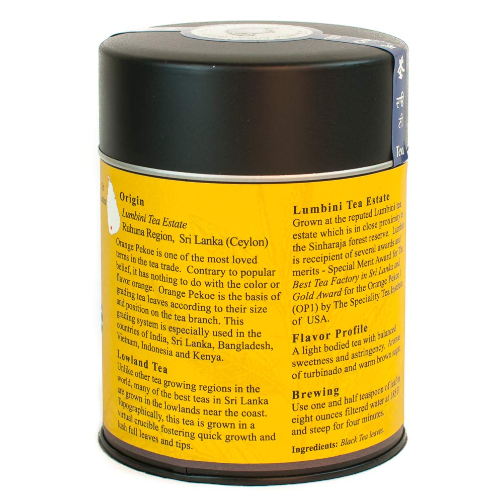 The Tao of Tea Ceylon Orange Pekoe brewed tea in cup with balanced flavor.