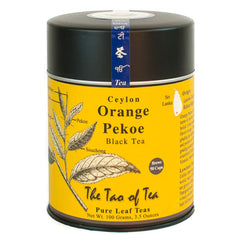 The Tao of Tea Ceylon Orange Pekoe loose tea leaves show premium whole leaves.