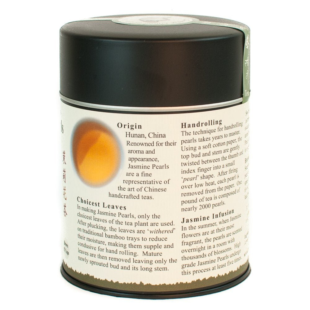 The Tao of Tea handrolled pearls closeup, showcasing delicate rolling craftsmanship.