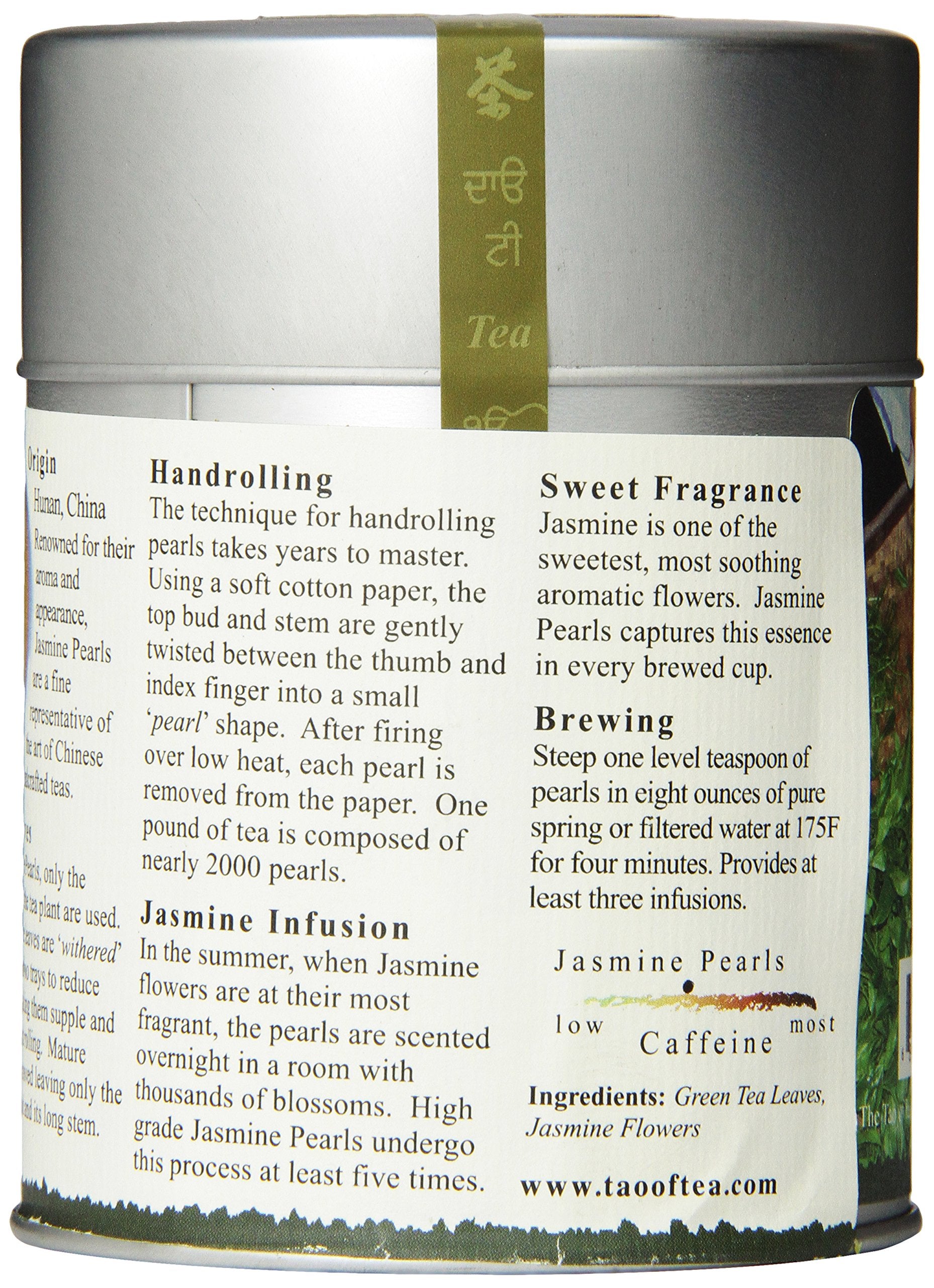 The Tao of Tea jasmine flowers steeping, releasing fragrant aroma and bright notes.