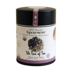 The Tao of Tea organic spearmint leaves for a refreshing caffeine-free infusion.