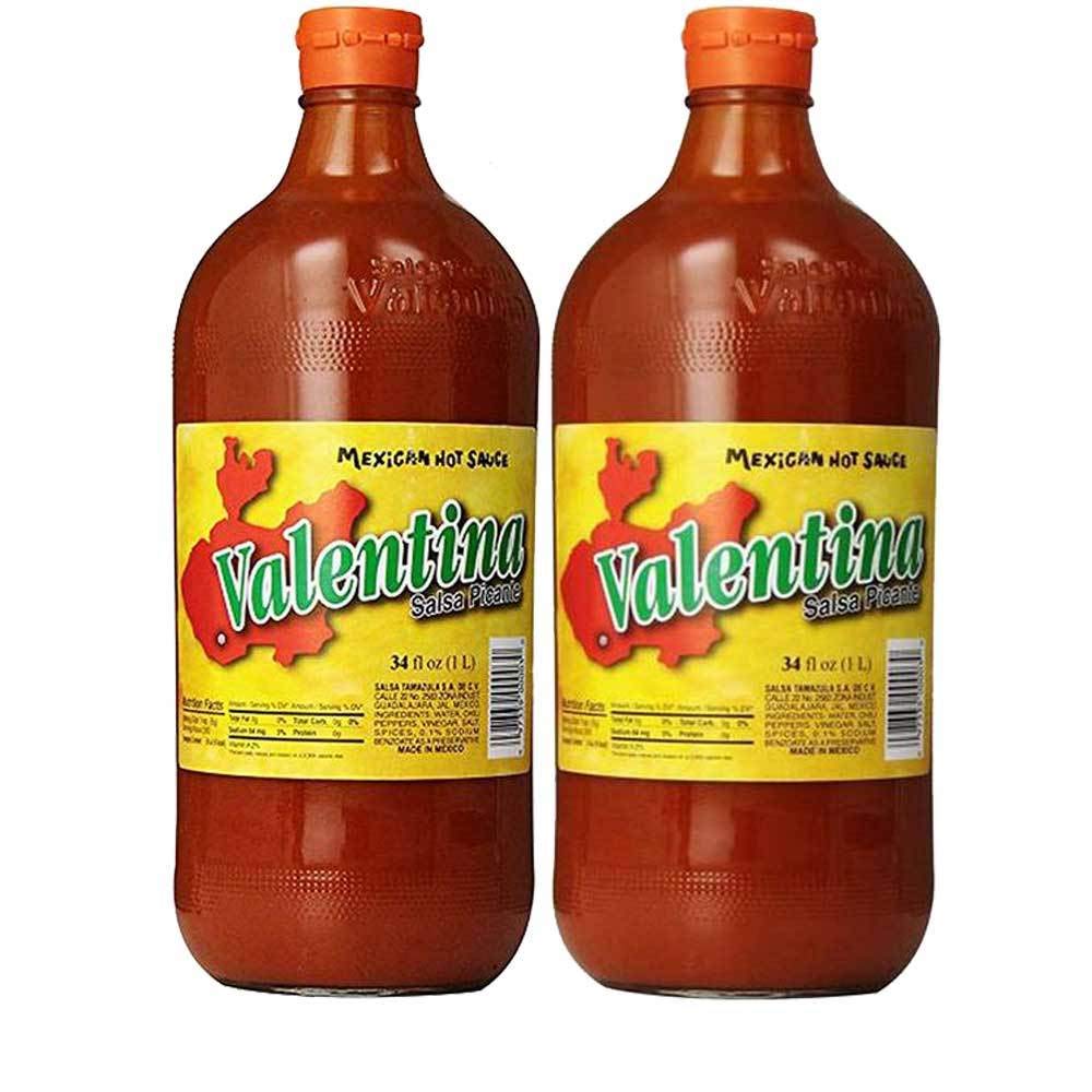 TAOindustry Valentina hot sauce bundle with two 34oz bottles for bold flavor on tacos.