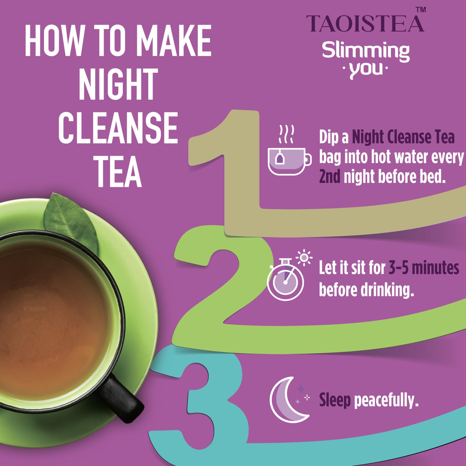 TAOISTEA 14-day detox plan calendar indicating progress milestones