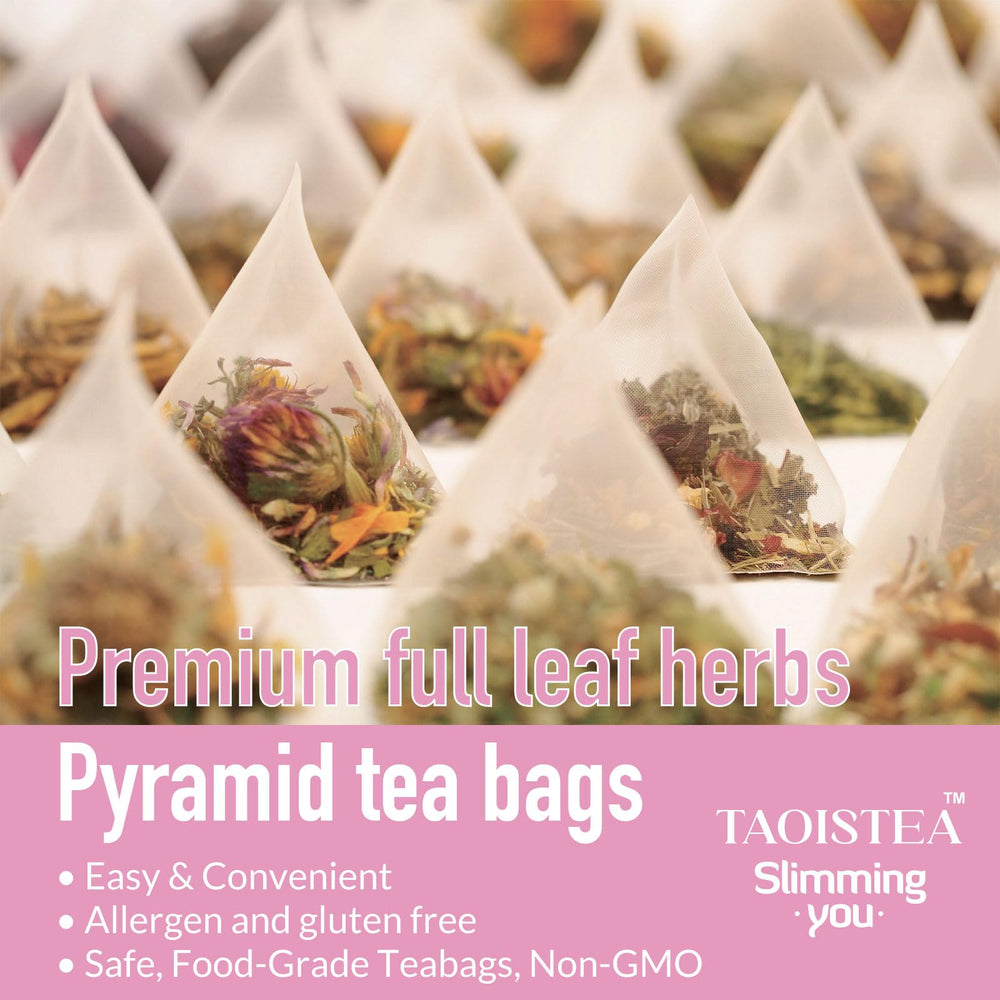 TAOISTEA detox tea packaging box highlighting the 14-day plan
