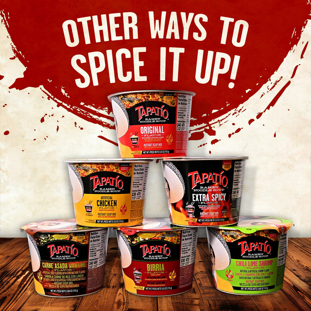 Serving suggestion shows restaurant-style ramen at home with easy toppings for personalization.