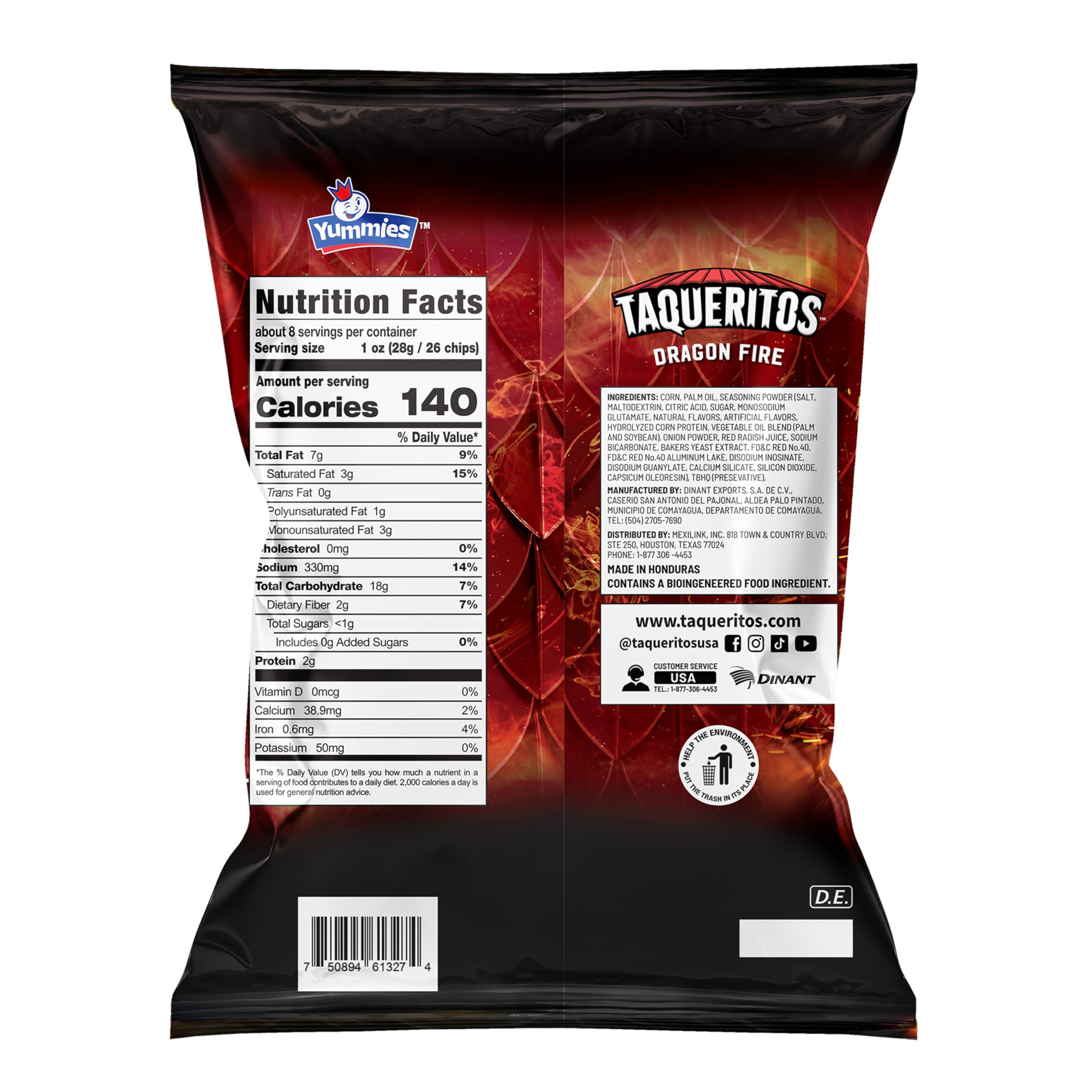 Dragon Fire chips close-up highlighting extra-crisp crunch.