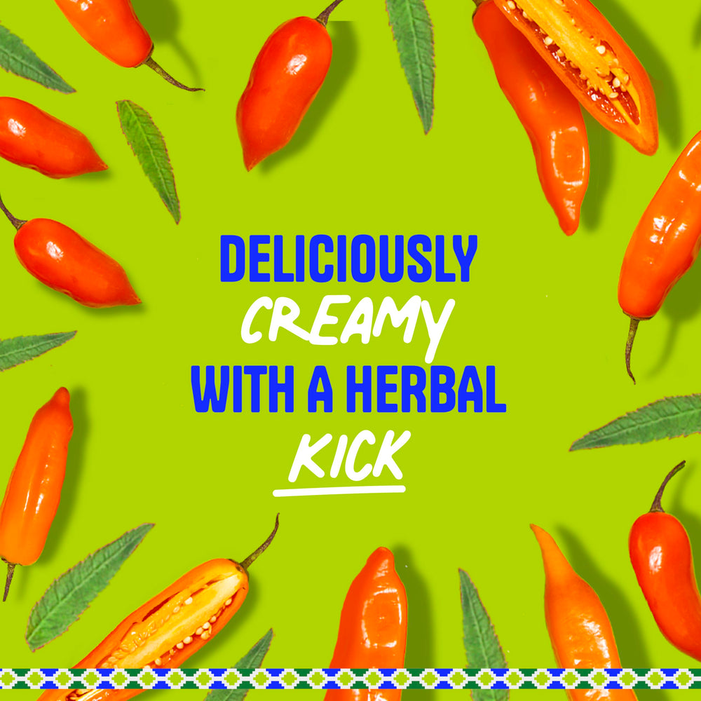 Tari Zesty Verde cream texture closeup suggests indulgent, versatile seasoning.