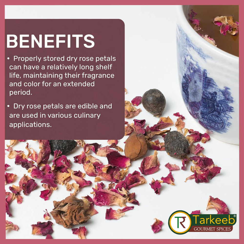 Tarkeeb dried rose petals cocktail garnish adds romantic flair