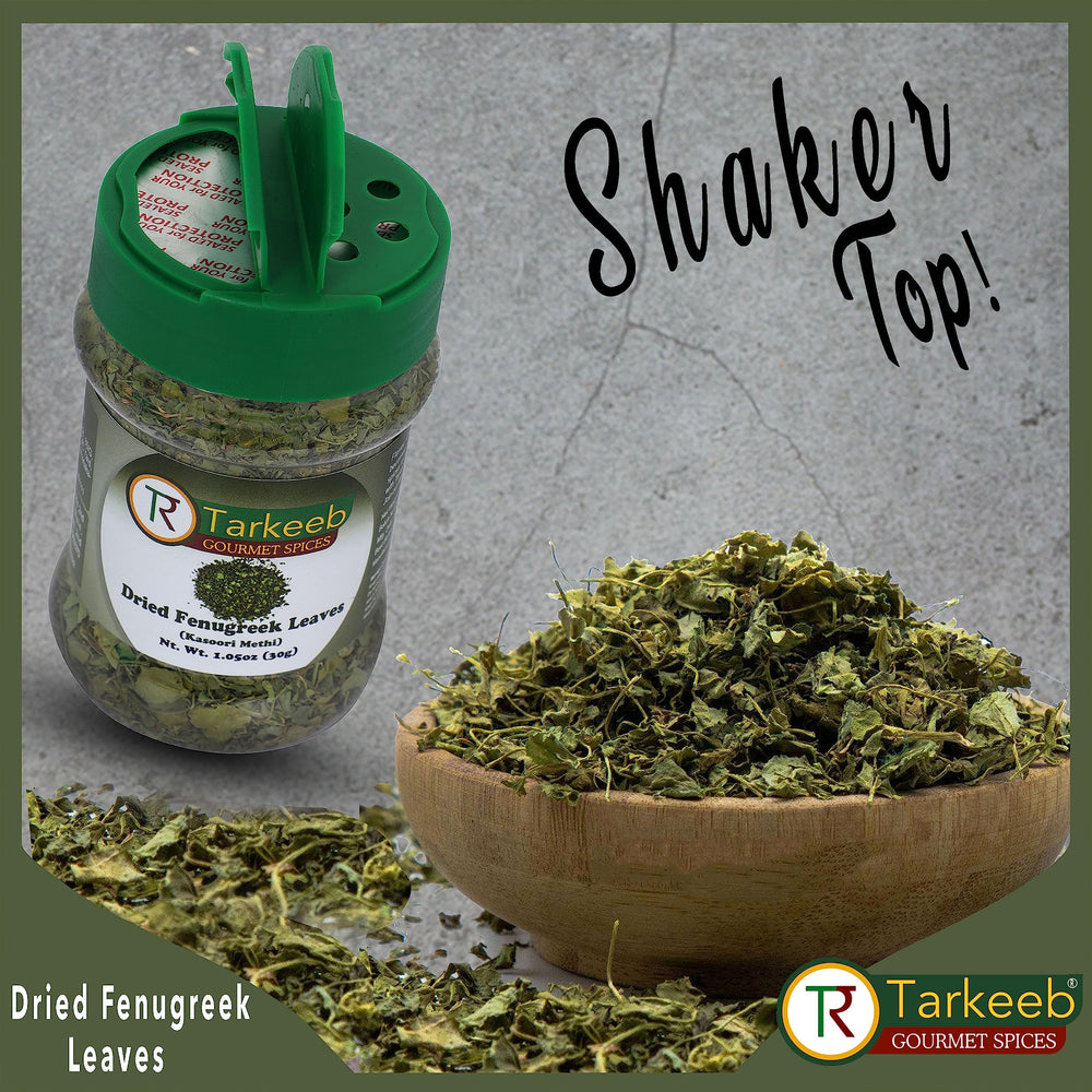 Tarkeeb Kasoori Methi on spice rack ready to flavor.