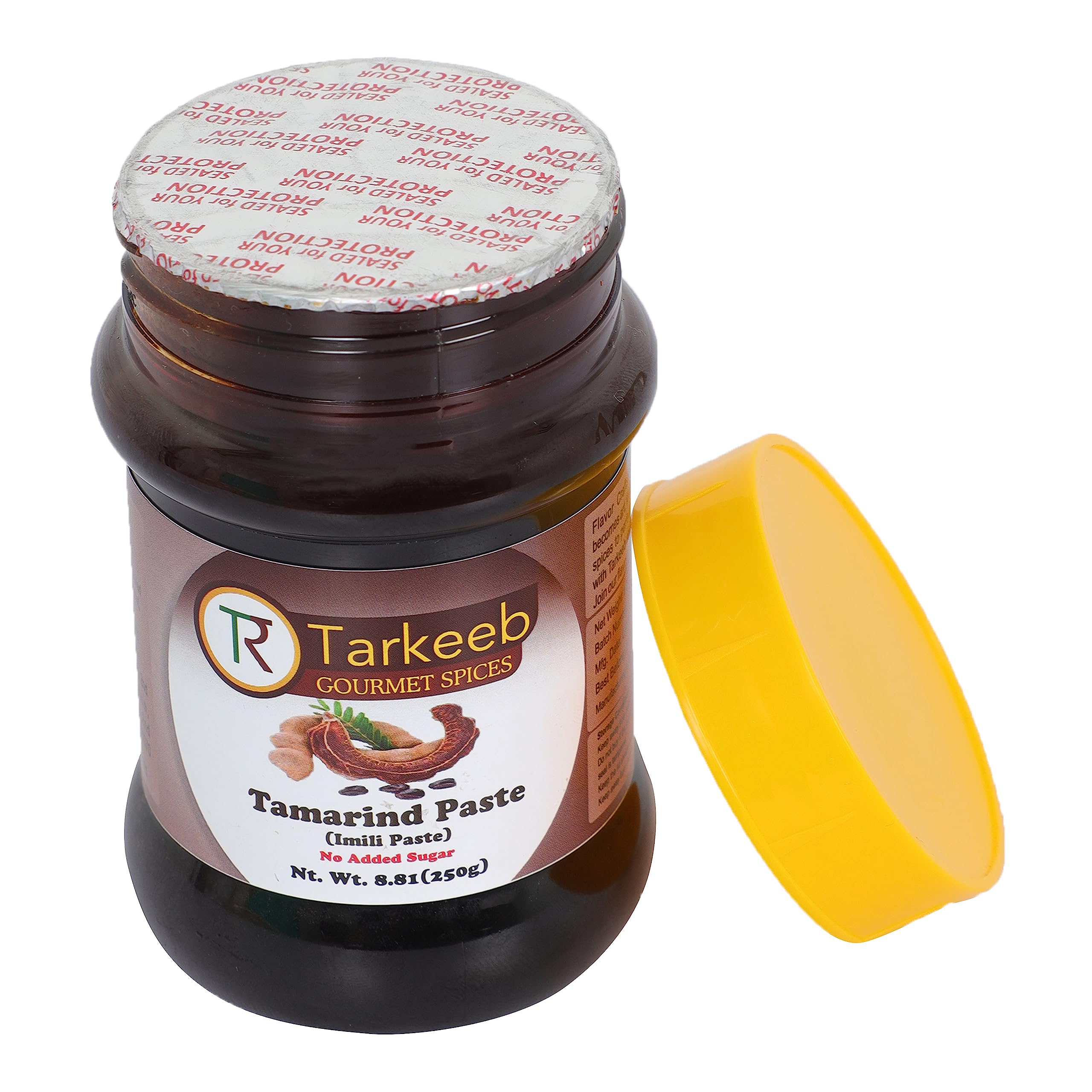 Tarkeeb Tamarind paste packaging flatlay emphasizes Indian origin and authenticity