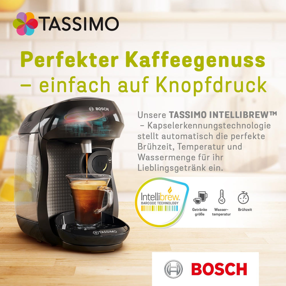 Tassimo Jacobs Espresso discs closeup crema – rich crema hints at full-bodied aroma.