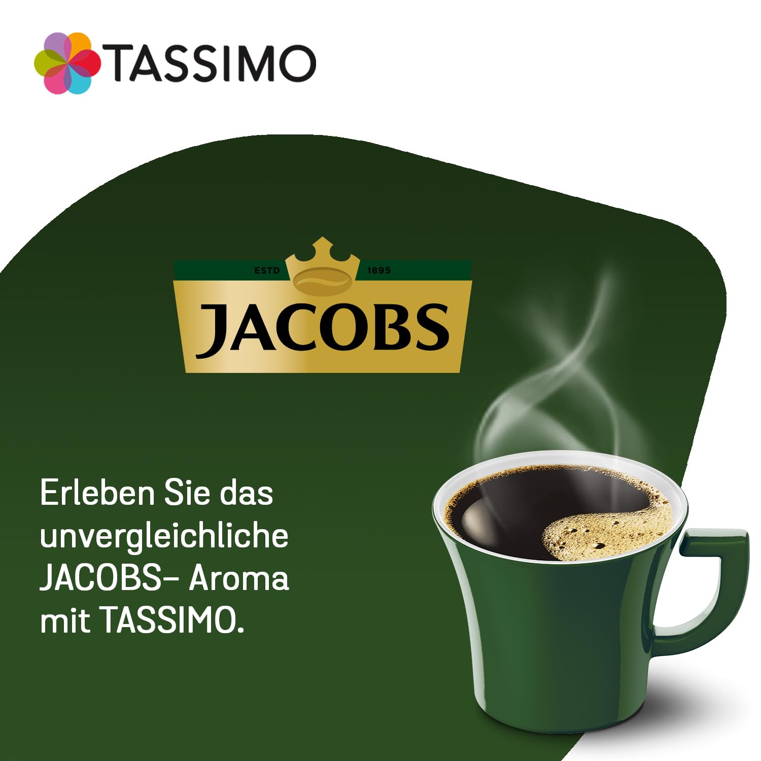 Tassimo Jacobs Espresso discs pack back – details on sustainability and contents.