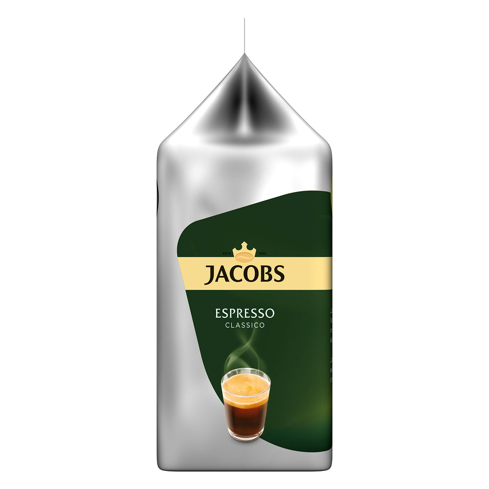 Tassimo Jacobs Espresso discs pack side – compact design for snug storage.
