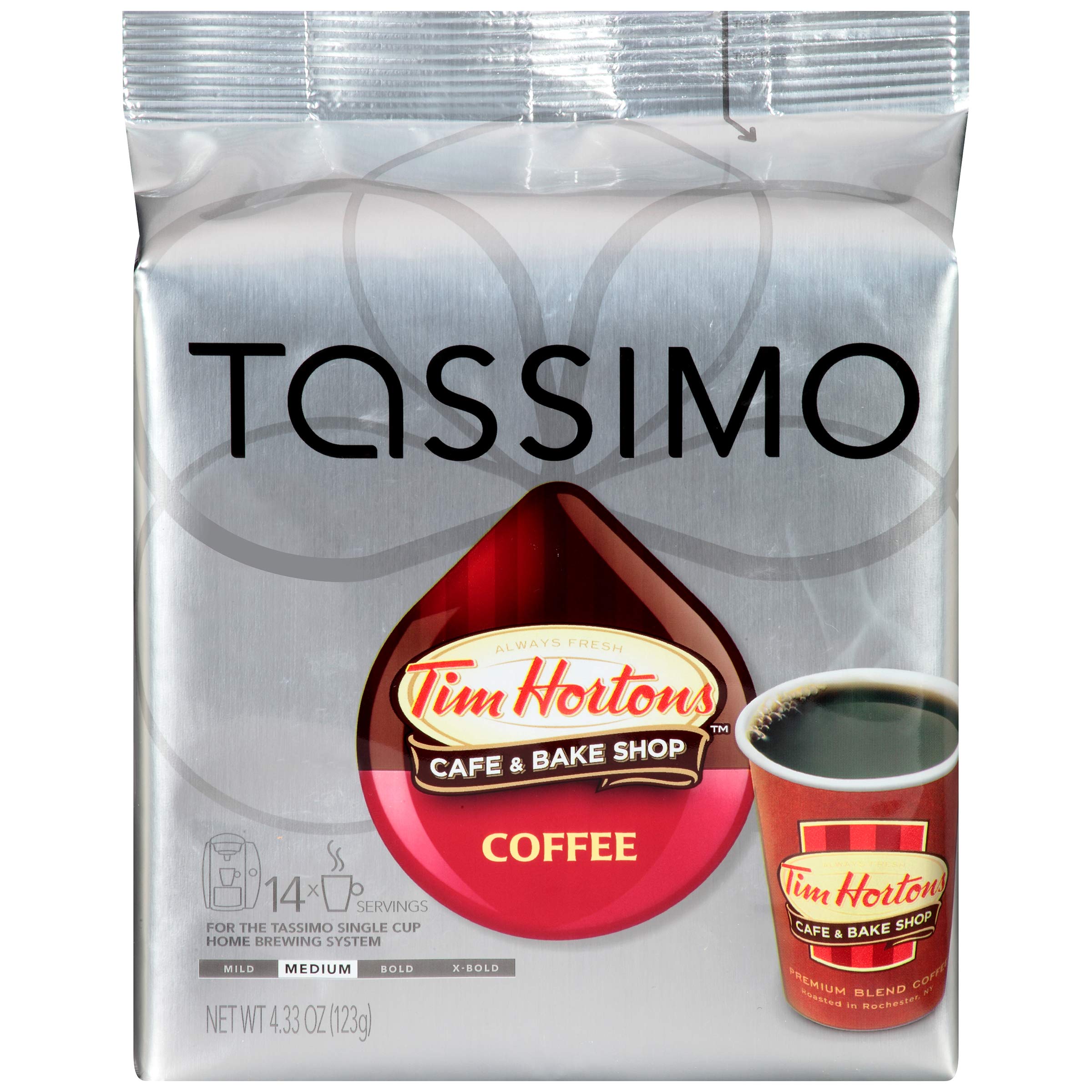 Tassimo Tim Hortons cafe bake shop discs ready for at-home coffee rituals.