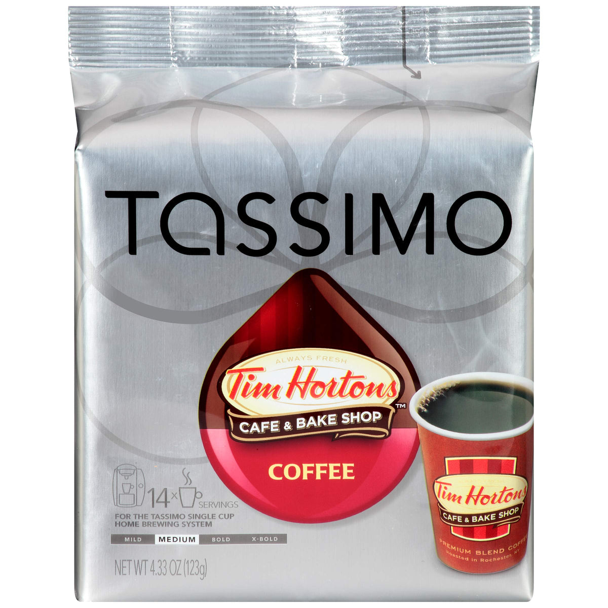 Tassimo Tim Hortons cafe bake shop discs ready for at-home coffee rituals.