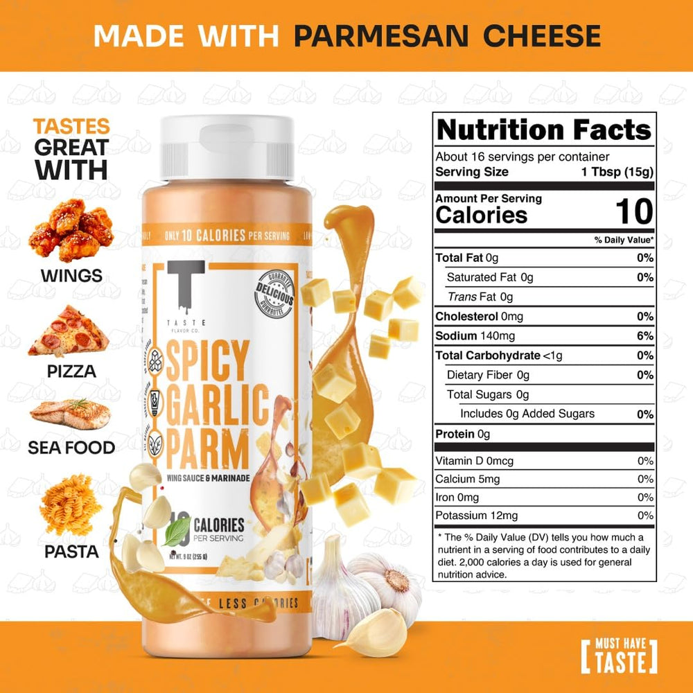 Taste Flavor Co. label close-up highlighting all-natural ingredients.