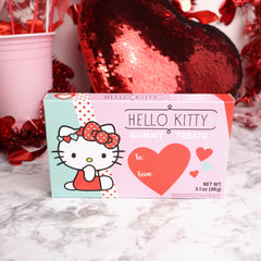 Taste of Nature Hello Kitty packaging with heart design highlighting seasonal candy theme.