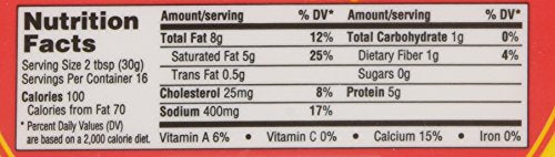 Tastee cheese packaging close-up highlighting 17.6 oz block size.
