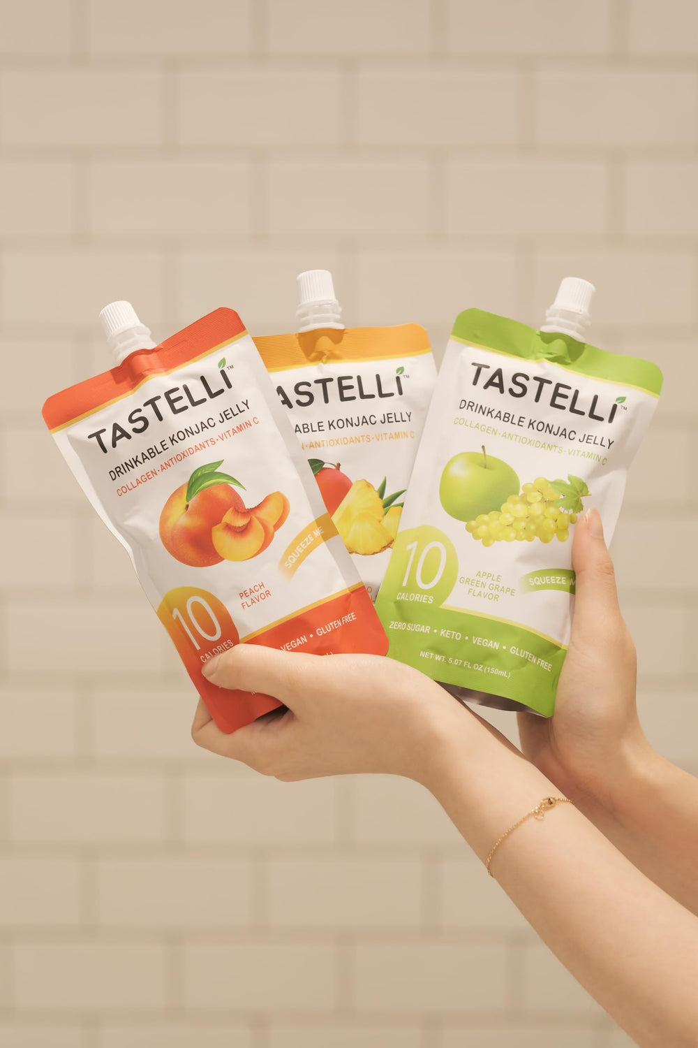 Tastelli Konjac Jelly Zero Sugar Vegan snack.