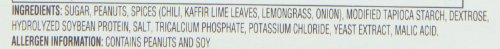 Taste of Thai peanut sauce packet close-up showing clean-label ingredients.