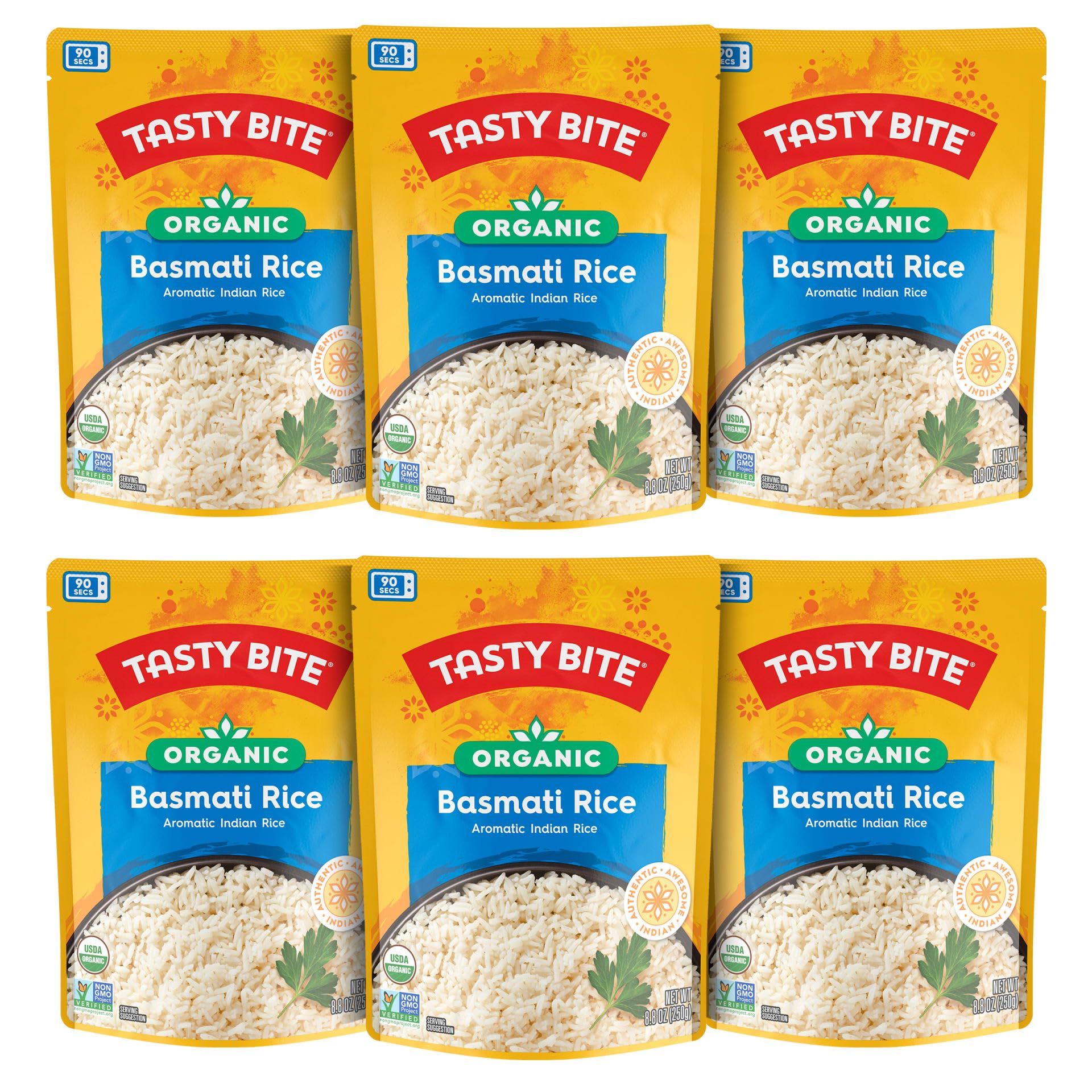 TASTY BITE Organic Basmati Rice pouch for quick meals
