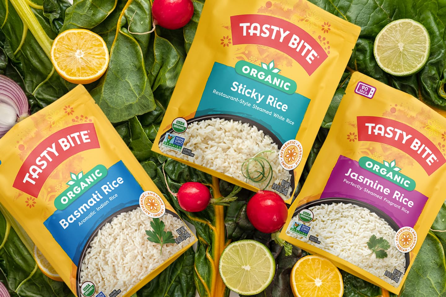 Tasty Bite brown rice — hearty, fiber-rich base for bowls and sides.