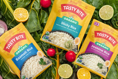 Tasty Bite brown rice — hearty, fiber-rich base for bowls and sides.